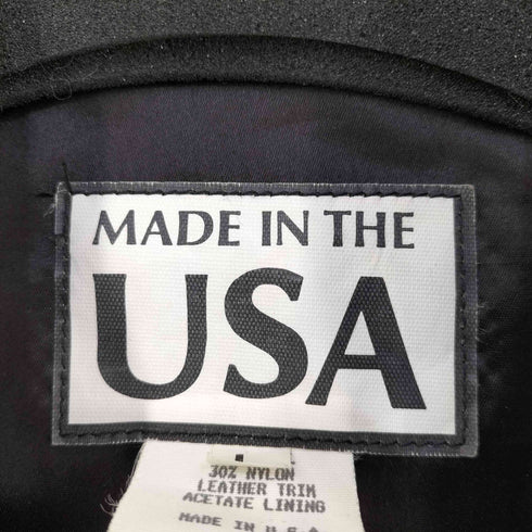MADE IN USA 両面ワッペン レザースリーブスタジャン HOLLYWOOD メンズ import:L