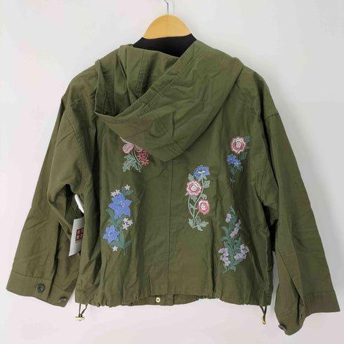 デイシー Deicy 花刺繍クロップドマウンテンパーカー レディース FREE