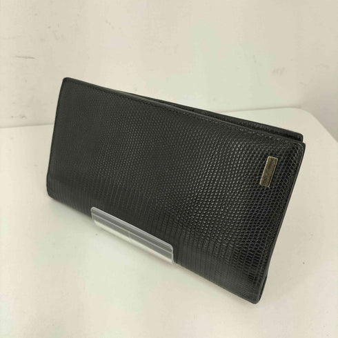 ドルチェアンドガッバーナ DOLCE&GABBANA クロコ型押し レザーロングウォレット メンズ