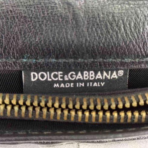 ドルチェアンドガッバーナ DOLCE&GABBANA クロコ型押し レザーロングウォレット メンズ