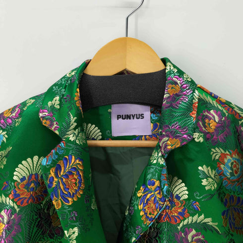 プニュズ PUNYUS チャイナ柄フェイクファー袖コート レディース JPN:2