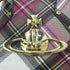 ヴィヴィアンウエストウッドロンドン Vivienne Westwood LONDON ゴールドオーブ タータンチェックレザートートバッグ ヤスミン ORB YASMINE レディース