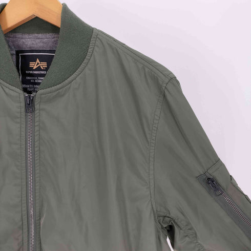 アルファインダストリーズ ALPHA INDUSTRIES ライト MA-1 ユーティリティーポケット フライト ジャケット メンズ import:L