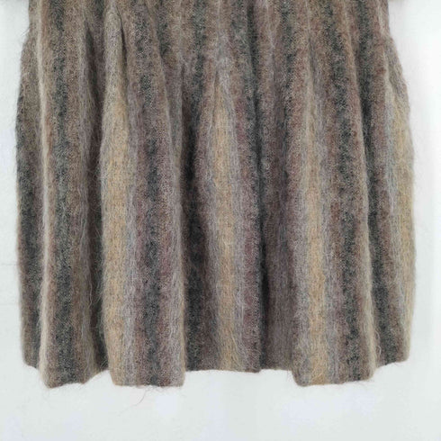 A TRIGERE COAT ノーカラーシャギーギャザーコート レディース