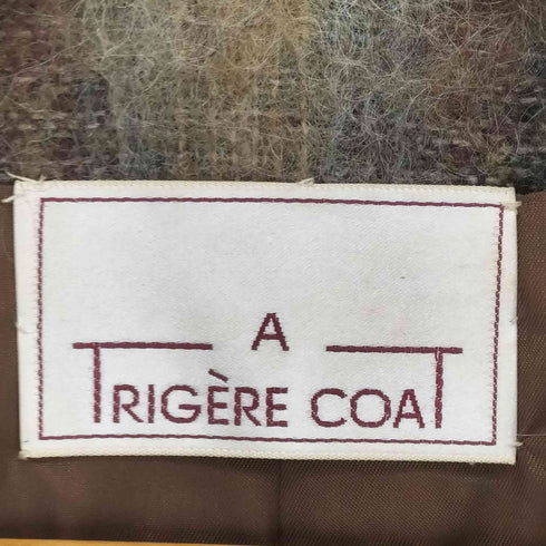 A TRIGERE COAT ノーカラーシャギーギャザーコート レディース