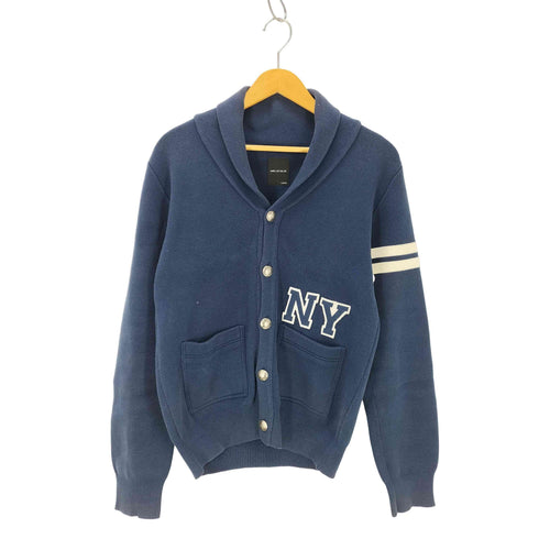 シップスジェットブルー SHIPS JET BLUE NYロゴ メタルボタン カーディガン メンズ JPN:L