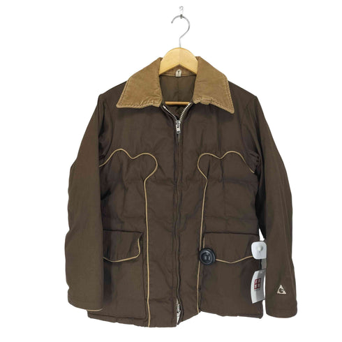 ジェリー GERRY 70s MADE IN USA ダブルジップ 襟コーデュロイダウンジャケット メンズ