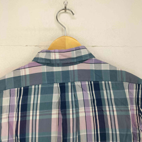 ブルックスブラザーズ BROOKS BROTHERS REGENT FIT チェック柄 ボタンダウン長袖シャツ メンズ import:S