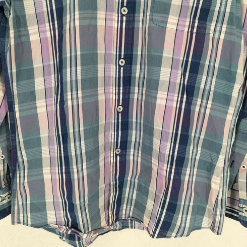ブルックスブラザーズ BROOKS BROTHERS REGENT FIT チェック柄 ボタンダウン長袖シャツ メンズ import:S