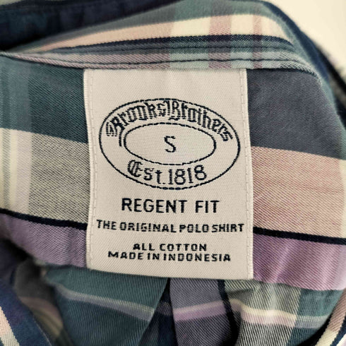 ブルックスブラザーズ BROOKS BROTHERS REGENT FIT チェック柄 ボタンダウン長袖シャツ メンズ import:S