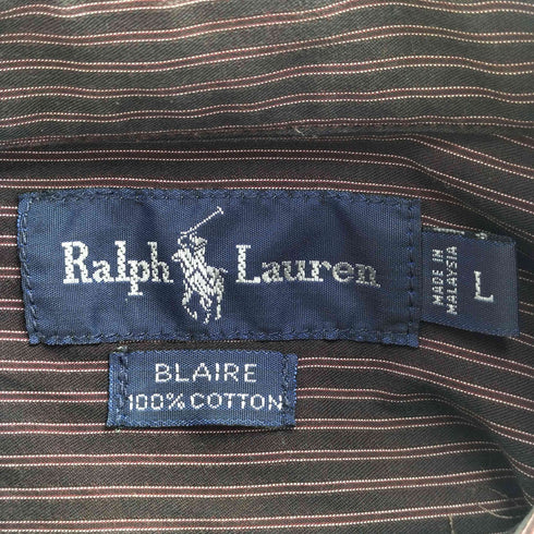 ラルフローレン RALPH LAUREN 90s BLAIRE ストライプ柄 シャツ メンズ JPN:L
