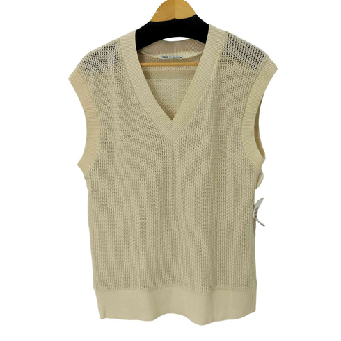 ザラ ZARA オーバーサイズジャカードベスト レディース import:M