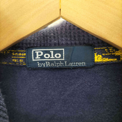 ポロバイラルフローレン Polo by RALPH LAUREN 90S ナイガイ期 USRL ライン 切替 ハーフジップ プルオーバー パーカー メンズ