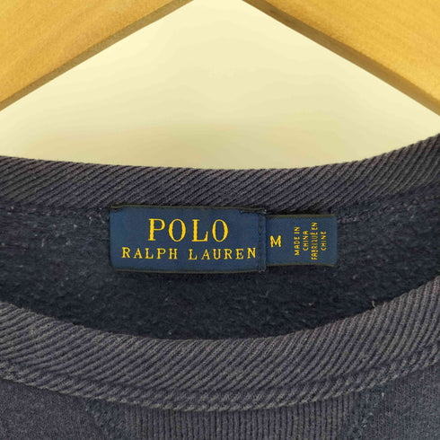 ポロラルフローレン POLO RALPH LAUREN ポニー刺繍 前V 裏起毛 クルーネック スウェット レディース import:M
