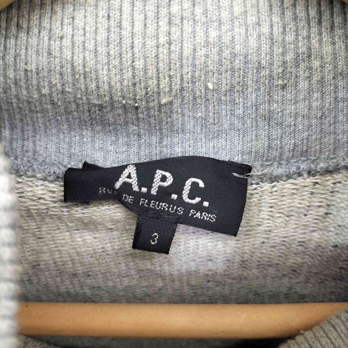 アーペーセー A.P.C. 00S フランス製 霜降り ジップアップスウェット L/S メンズ JPN:3