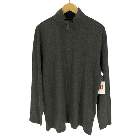 チャップス CHAPS ヘリンボーン ハーフジップ コットン ニット セーター カットソー メンズ import:L
