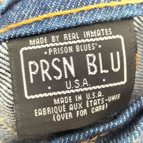 プリズンブルー PRSN BLU USA製 インディゴ ダブルニー デニム バギー パンツ メンズ W32 L32