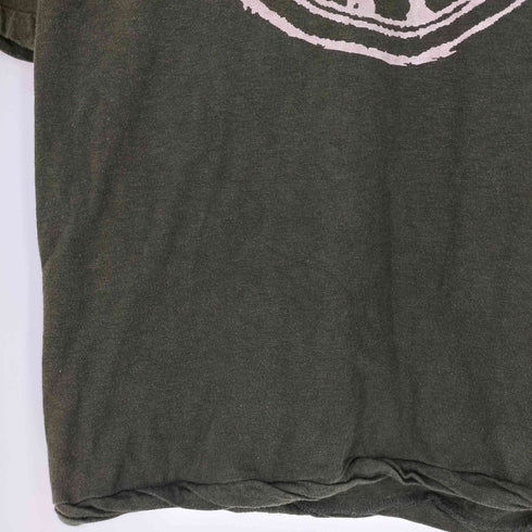ミハラヤスヒロ MIHARA YASUHIRO 動輪プリント 襟変形 クルーネックTシャツ メンズ JPN:S