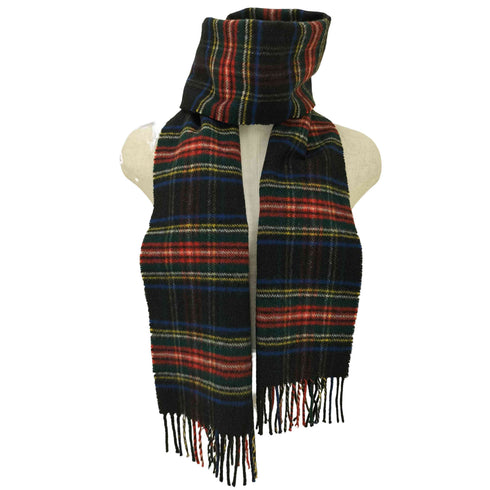 ジョンストンズオブエルガン johnstons of elgin 小判 カシミヤ100%チャック柄マフラー レディース