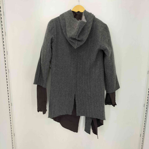 インディビジュアルセンチメント individual sentiments 10AW ウール カットオフ加工 レイヤード フーディーコート メンズ JPN:1