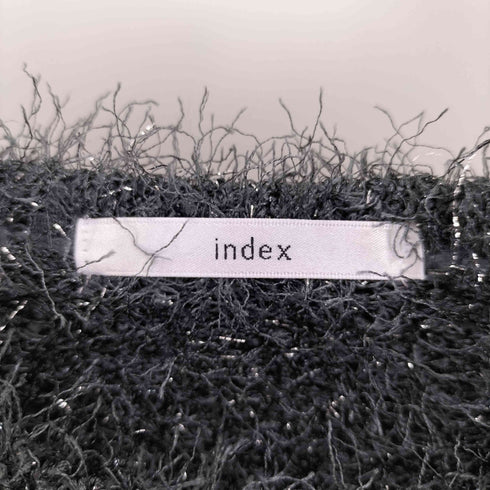 インデックス INDEX 24AW 洗濯機洗い可 シャイニーシャギー7分袖ニット レディース FREE