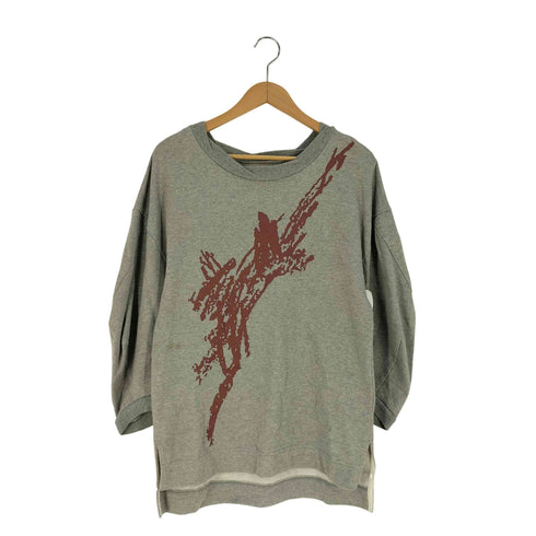 ヴィヴィアンウエストウッド アングロマニア Vivienne Westwood ANGLOMANIA ロゴ刺繍 プリント サイドスリット クルーネックスウェット メンズ 38