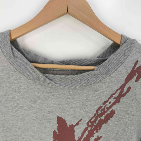 ヴィヴィアンウエストウッド アングロマニア Vivienne Westwood ANGLOMANIA ロゴ刺繍 プリント サイドスリット クルーネックスウェット メンズ 38