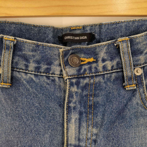 クリスチャンダダ CHRISTIAN DADA WIDE LEG DAMAGED DENIM TROUSERS クラッシャー デニムパンツ メンズ