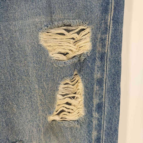 クリスチャンダダ CHRISTIAN DADA WIDE LEG DAMAGED DENIM TROUSERS クラッシャー デニムパンツ メンズ