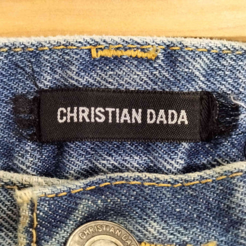 クリスチャンダダ CHRISTIAN DADA WIDE LEG DAMAGED DENIM TROUSERS クラッシャー デニムパンツ メンズ