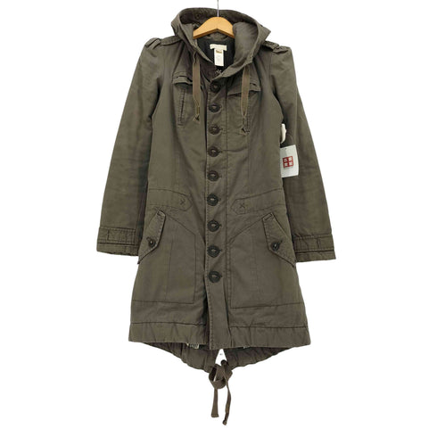 ディーゼル DIESEL ロゴ刻印ボタン ミリタリー モッズコート レディース import:XS