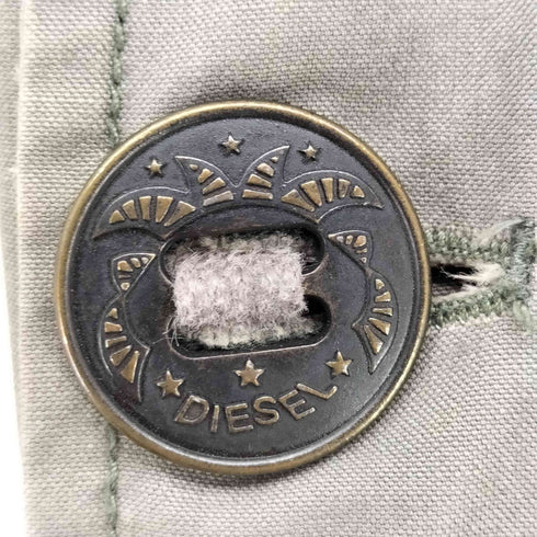 ディーゼル DIESEL ロゴ刻印ボタン ミリタリー モッズコート レディース import:XS