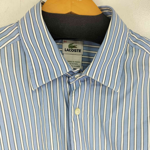 ラコステ LACOSTE L/S ワンポケットストライプシャツ メンズ JPN:44