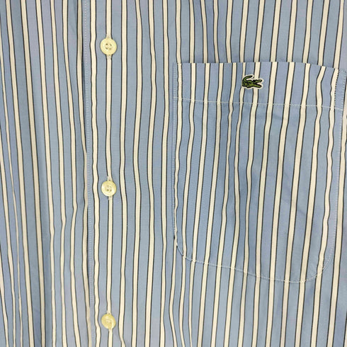 ラコステ LACOSTE L/S ワンポケットストライプシャツ メンズ JPN:44