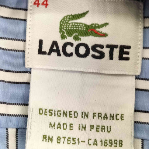 ラコステ LACOSTE L/S ワンポケットストライプシャツ メンズ JPN:44