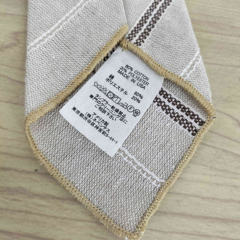 エンジニアードガーメンツ Engineered Garments 刺繍パイピング ストライプネクタイ メンズ