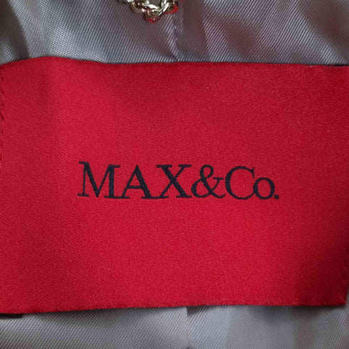 マックスアンドコー MAX & CO. ウエストドローコード ダブルジップ フーデッドウールコート レディース 44