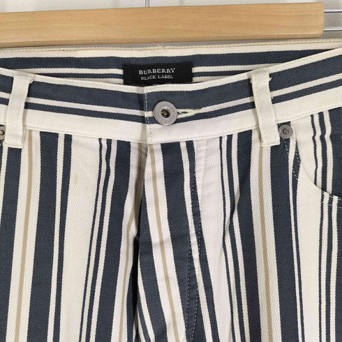 バーバリーブルーレーベル BURBERRY BLUE LABEL ランダムストライプパンツ メンズ 79