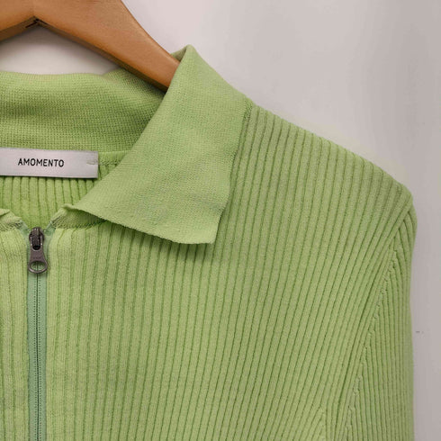 アモーメント amomento 22SS RIB TWO WAY ZIP-UP CARDIGAN レディース JPN:0