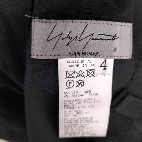 ヨウジヤマモトプールオム Yohji Yamamoto POUR HOMME 24SS RYCANVAS U-FLUTTERING F PANTS メンズ JPN:4
