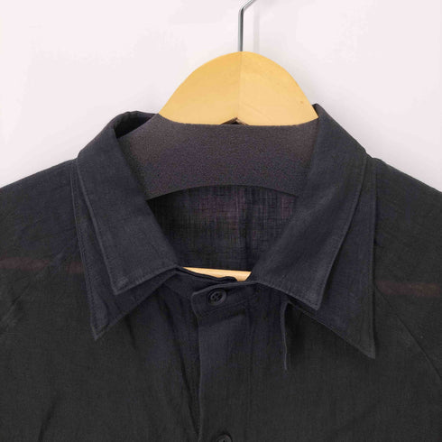 ヨウジヤマモトプールオム Yohji Yamamoto POUR HOMME 24SS False Collar Blouse (Black) メンズ JPN:4