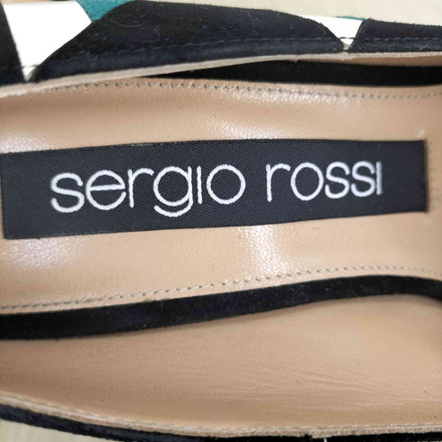 セルジオロッシ sergio rossi sr1 プレートデザインヒールパンプス レディース JPN:36