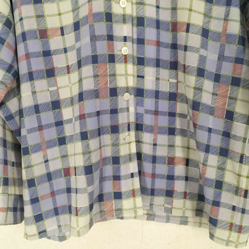 アクアスキュータム AQUASCUTUM チェック柄ポリエステルシャツ レディース