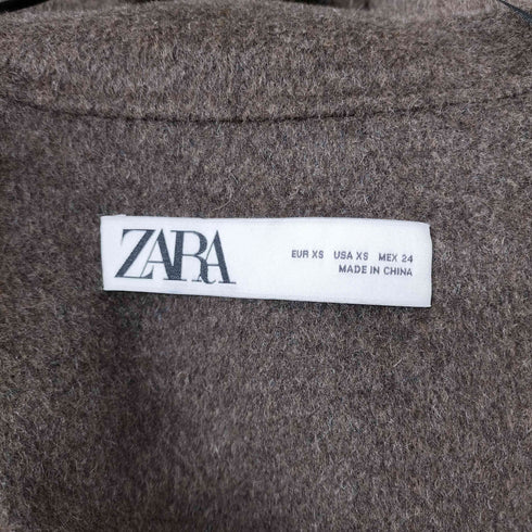 ザラ ZARA ウールボタンレスコート レディース XS