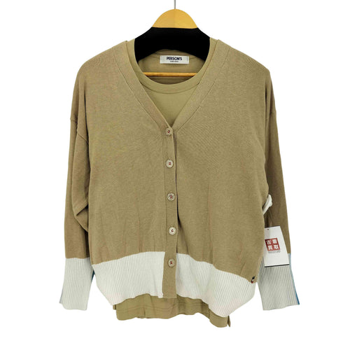 パーソンズ PERSONS スリーカラーカーディガン&カットソー アンサンブル レディース JPN:M
