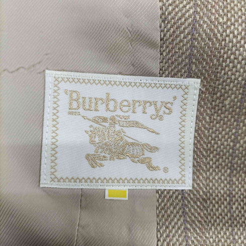 バーバリーズ BURBERRYS Scotland by WILLIAM BROWN ストライプ柄ダブルジャケット ウールシルク タイトスカート レディース
