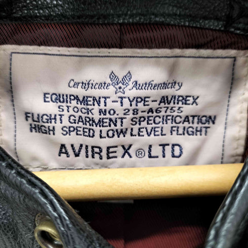 アヴィレックス AVIREX ワッペンゴートレザージャケット メンズ JPN:L