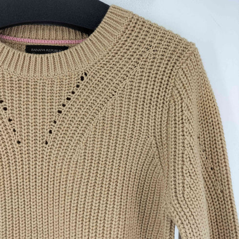 バナナリパブリック BANANA REPUBLIC 畦編み ウールクルーネックニット レディース JPN:M