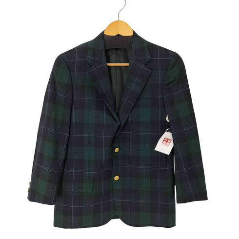 ブルックスブラザーズ 346 BROOKS BROTHERS ブラックウォッチ 3Bチェックテーラードジャケット 金ボタン メンズ 90A4