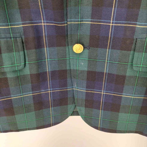 ブルックスブラザーズ 346 BROOKS BROTHERS ブラックウォッチ 3Bチェックテーラードジャケット 金ボタン メンズ 90A4